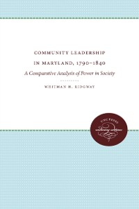 Cover Community Leadership in Maryland, 1790-1840