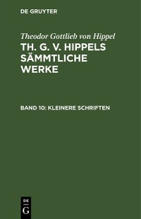 Cover Kleinere Schriften