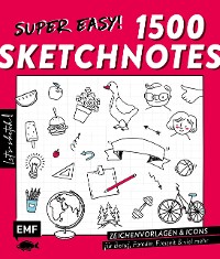 Cover Let's sketch! Super easy! 1500 Sketchnotes