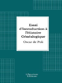 Cover Essai d'Introduction à l'Histoire Généalogique