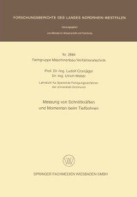 Cover Messung von Schnittkräften und Momenten beim Tiefbohren