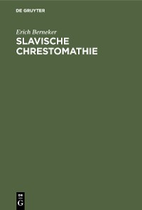 Cover Slavische Chrestomathie