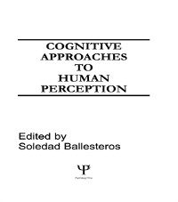 Cover Cognitive Approaches to Human Perception