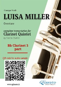 Cover Bb Clarinet 3 part of "Luisa Miller" for Clarinet Quintet