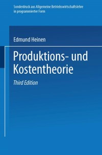 Cover Produktions- und Kostentheorie