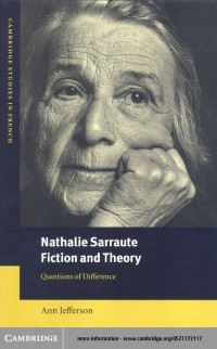 Cover Nathalie Sarraute, Fiction and Theory