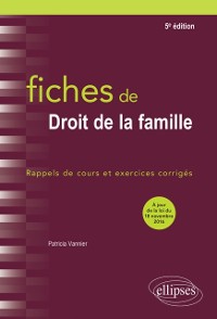 Cover Fiches de Droit de la famille - 5e édition