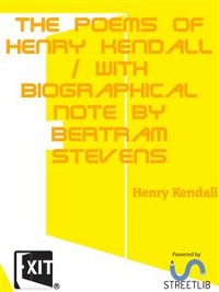 Cover The Poems of Henry Kendall