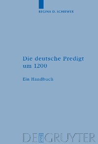 Cover Die deutsche Predigt um 1200