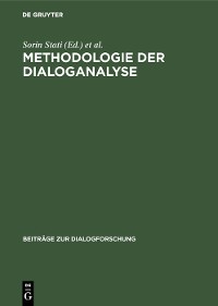 Cover Methodologie der Dialoganalyse
