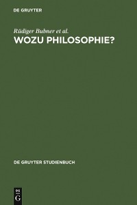 Cover Wozu Philosophie?