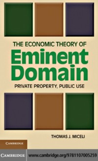 Cover Economic Theory of Eminent Domain