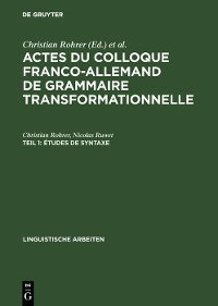 Cover Études de syntaxe