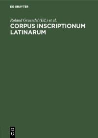 Cover Corpus inscriptionum latinarum