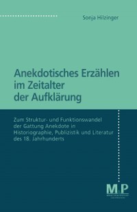 Cover Anekdotisches Erzählen im Zeitalter der Aufklärung