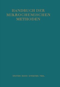 Cover Waagen und Geräte zur Anorganischen Mikro-Gewichtsanalyse