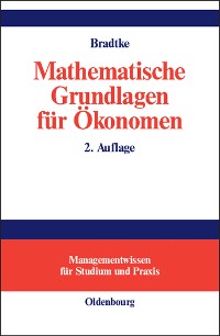 Cover Mathematische Grundlagen für Ökonomen