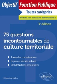 Cover 75 questions incontournables de culture territoriale