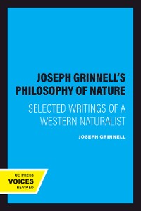 Cover Joseph Grinnell's Philosophy of Nature
