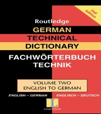 Cover German Technical Dictionary (Volume 2)