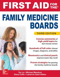 Cover First Aid for the Family Medicine Boards, Third Edition