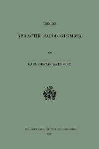 Cover Über die Sprache Jacob Grimms