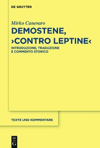 Cover Demostene, "Contro Leptine"