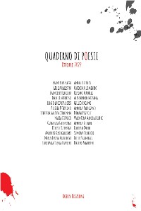Cover Quaderno di Poesie. Ottobre 2022