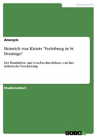 Cover Heinrich von Kleists "Verlobung in St. Domingo"