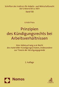 Cover Prinzipien des Kündigungsrechts bei Arbeitsverhältnissen