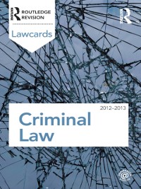 Cover Criminal Lawcards 2012-2013