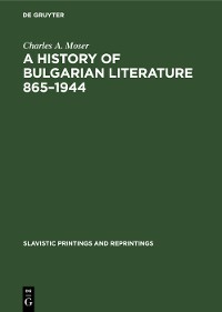 Cover A History of Bulgarian Literature 865–1944