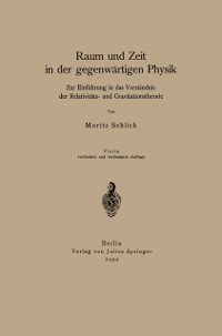 Cover Raum und Zeit in der gegenwärtigen Physik