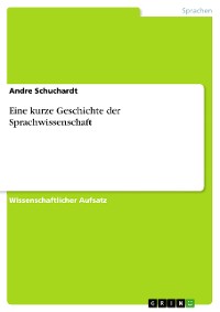 Cover Eine kurze Geschichte der Sprachwissenschaft