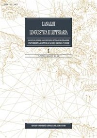 Cover L'Analisi Linguistica e Letteraria 2015-1