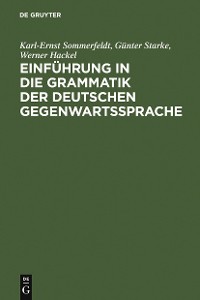 Cover Einführung in die Grammatik der deutschen Gegenwartssprache