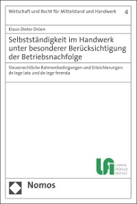 Cover Selbstständigkeit im Handwerk unter besonderer Berücksichtigung der Betriebsnachfolge