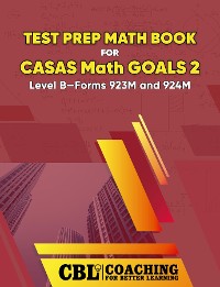 Cover Test Prep Math Book  for  CASAS Math GOALS 2  Level B-Forms 923M and 924M