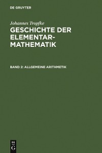Cover Allgemeine Arithmetik