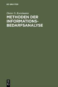 Cover Methoden der Informationsbedarfsanalyse