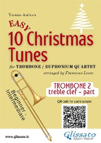 Cover Bb Trombone T.C. 2 part of "10 Easy Christmas Tunes" for Trombone or Euphonium quartet