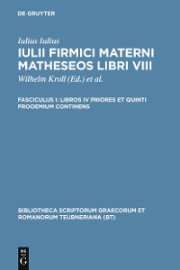 Cover Libros IV priores et quinti prooemium continens