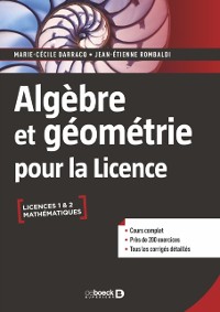 Cover Algebre et geometrie pour la Licence