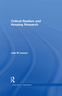 Cover Critical Realism and Housing Research