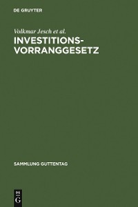 Cover Investitionsvorranggesetz