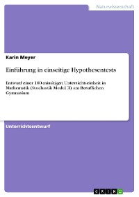 Cover Einführung in einseitige Hypothesentests