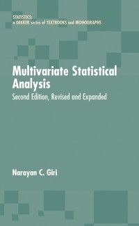 Cover Multivariate Statistical Analysis