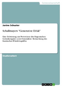 Cover Schallmayers "Generative Ethik"