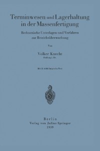 Cover Terminwesen und Lagerhaltung in der Massenfertigung