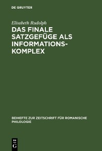 Cover Das finale Satzgefüge als Informationskomplex